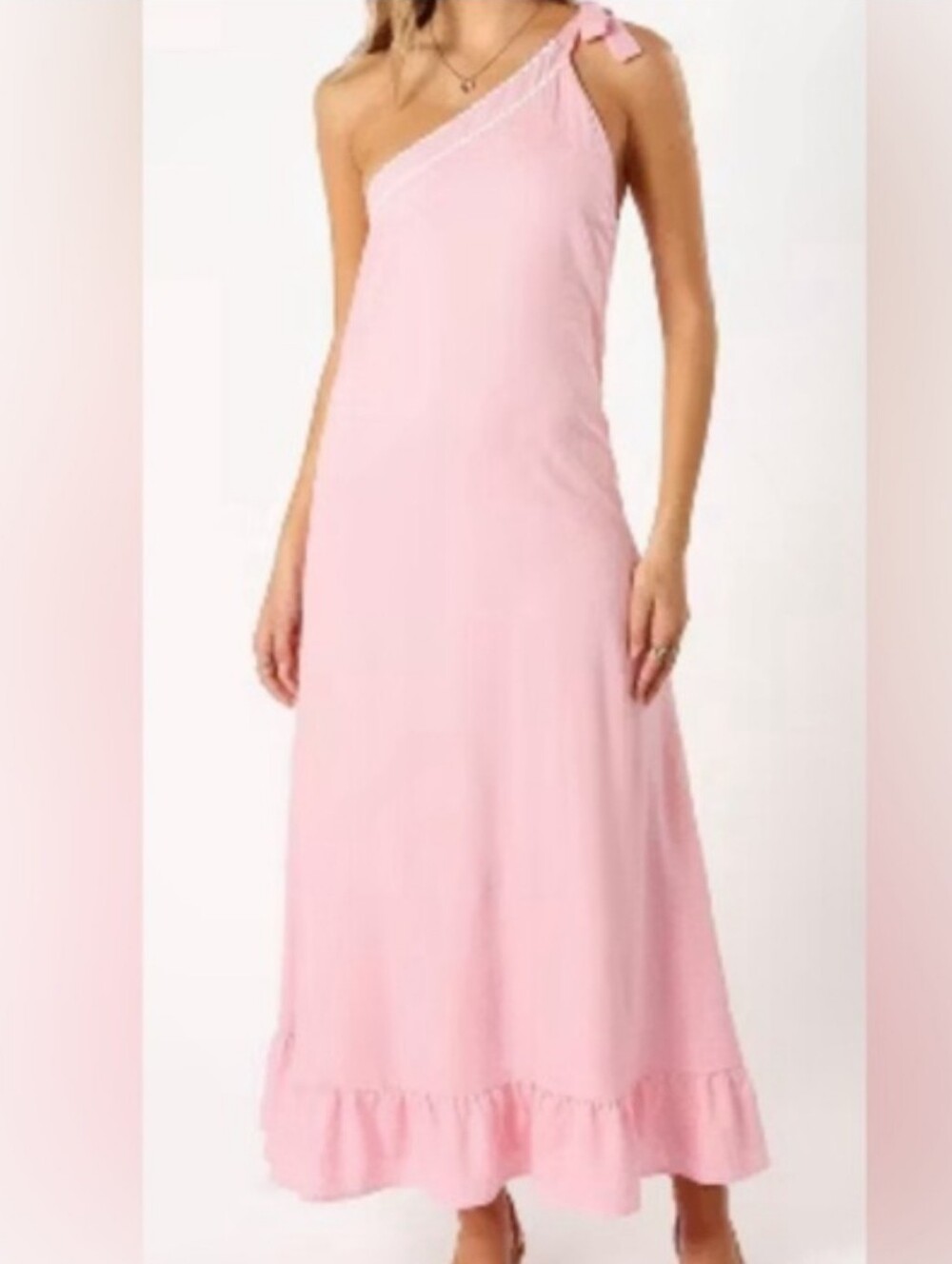 Petal And Pup One Shoulder Linen Blend
